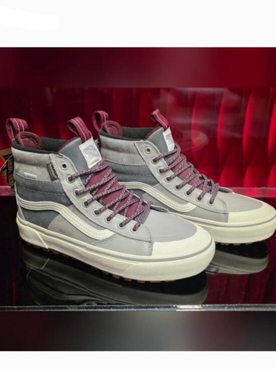 New VANS SK8 UnisexHi MTE-2 Primaloft Shoes Grey/Maroon Mens Size 11.5 main image 9